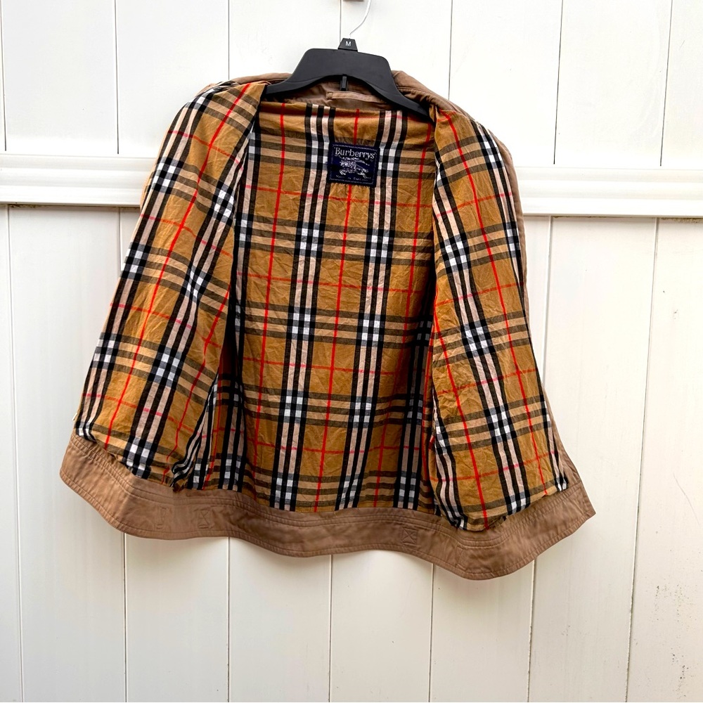 Burberry Short Khaki Jacket | Vintage 80s 90s Ladies Size 10